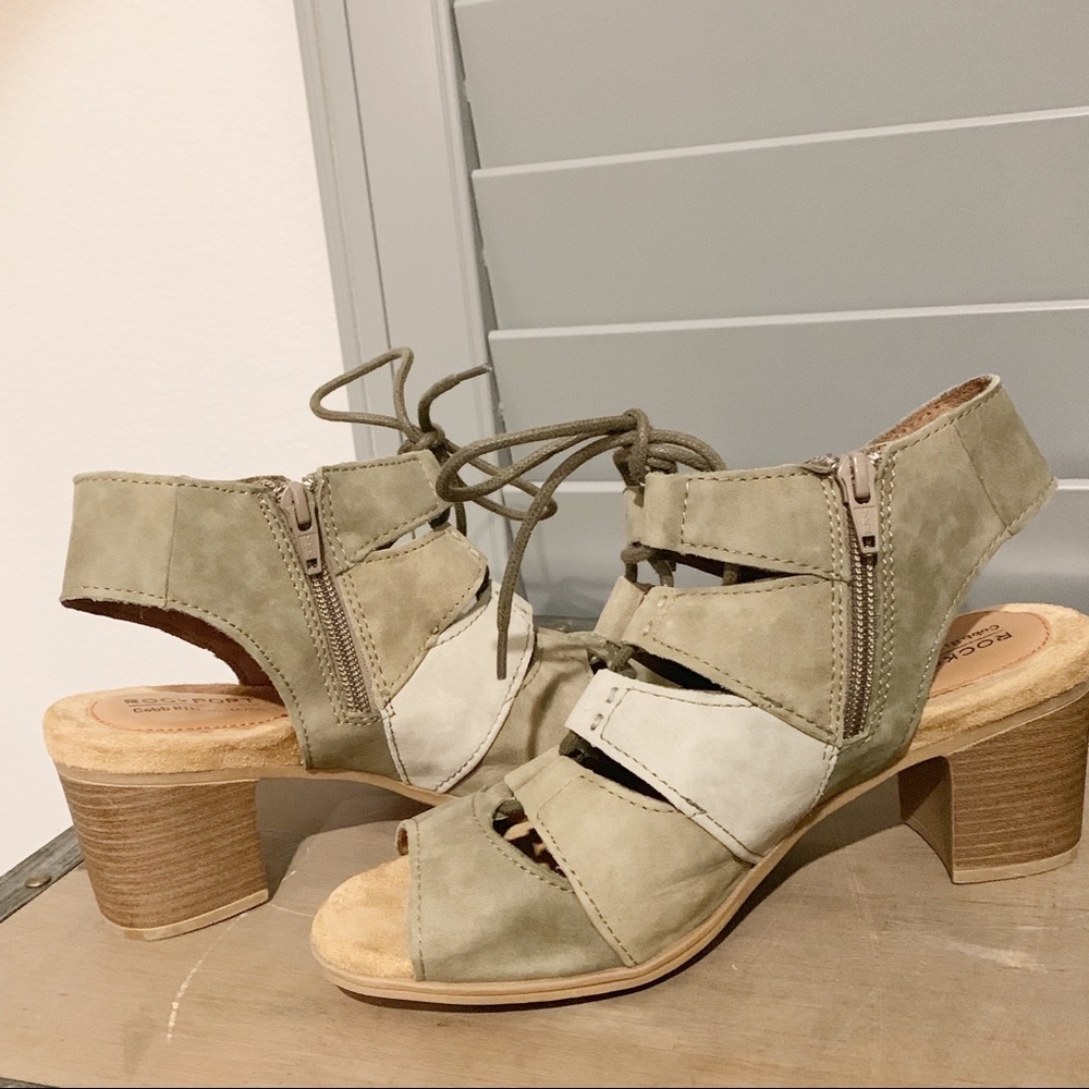 Cobb Hill Lace Up Hattie Sandal Heeled Rockport 8